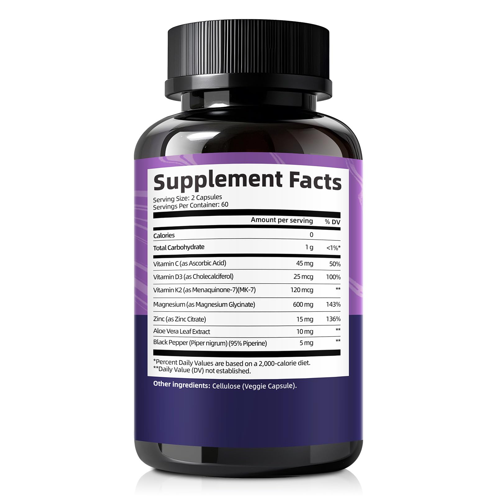 Magnesium Glycinate 600mg Vitamin D3 K2 for Sleep & Muscle, 120 Capsules — Amazon image 10