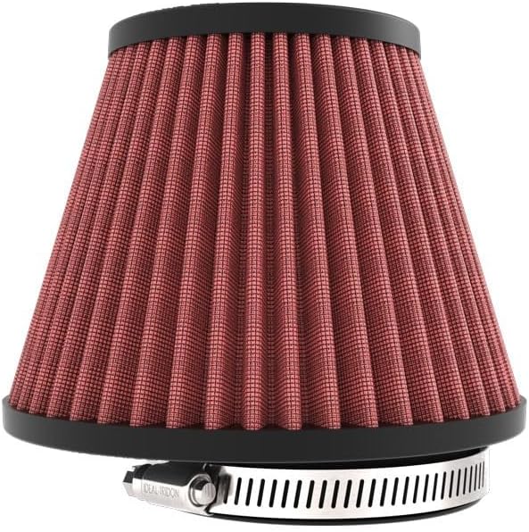 K&N High-Flow Original Lifetime Universal Clamp-On Air Filter: Performance, Premium, Washable: Flange Diameter: 3.5 In, Filter Height: 4.531 In, Flange Length: 0.781 In, Type: Round Tapered, RU-9670