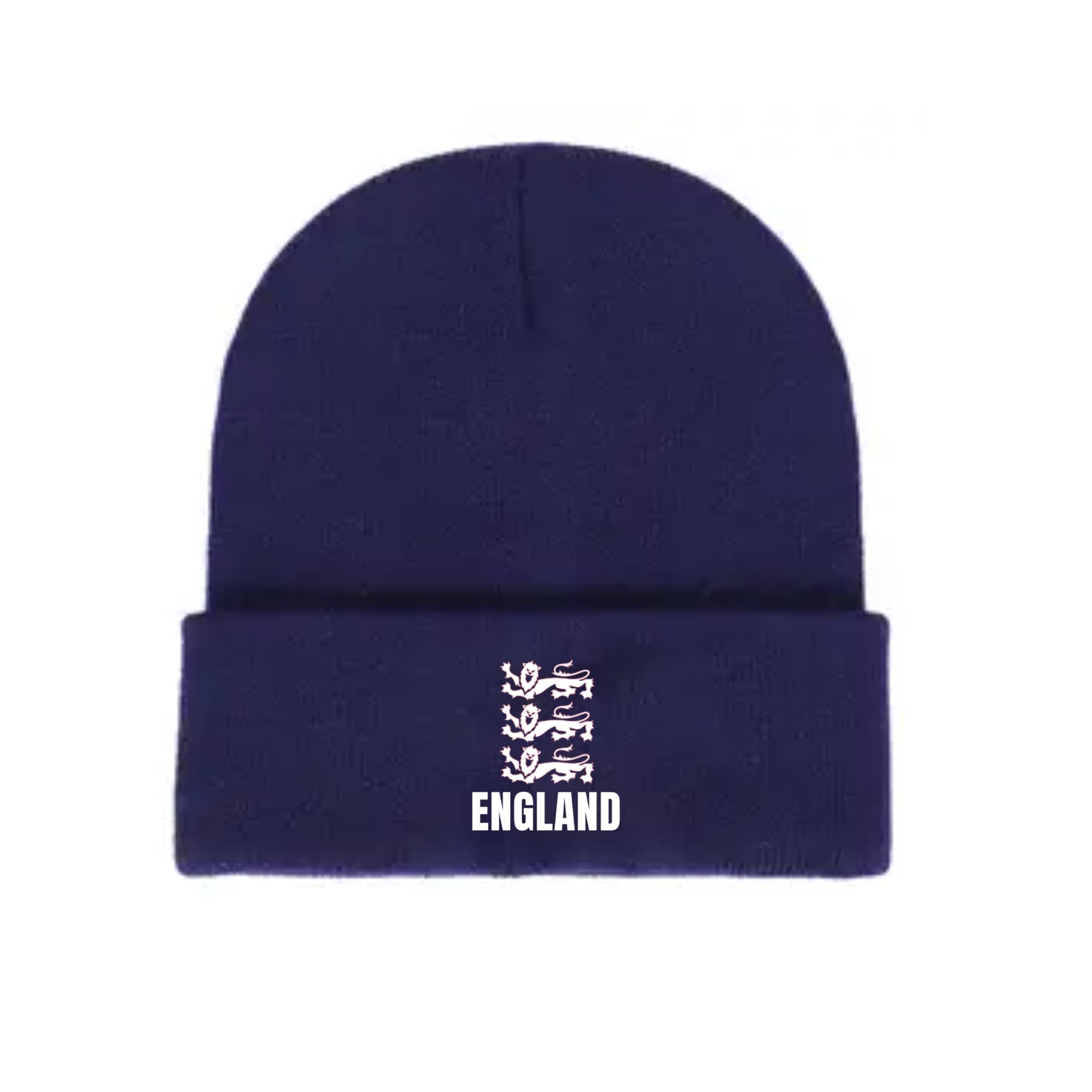 Fidra Fashion Accessories Navy Blue Fidra England Beanie Hat 3 Lions Logo.