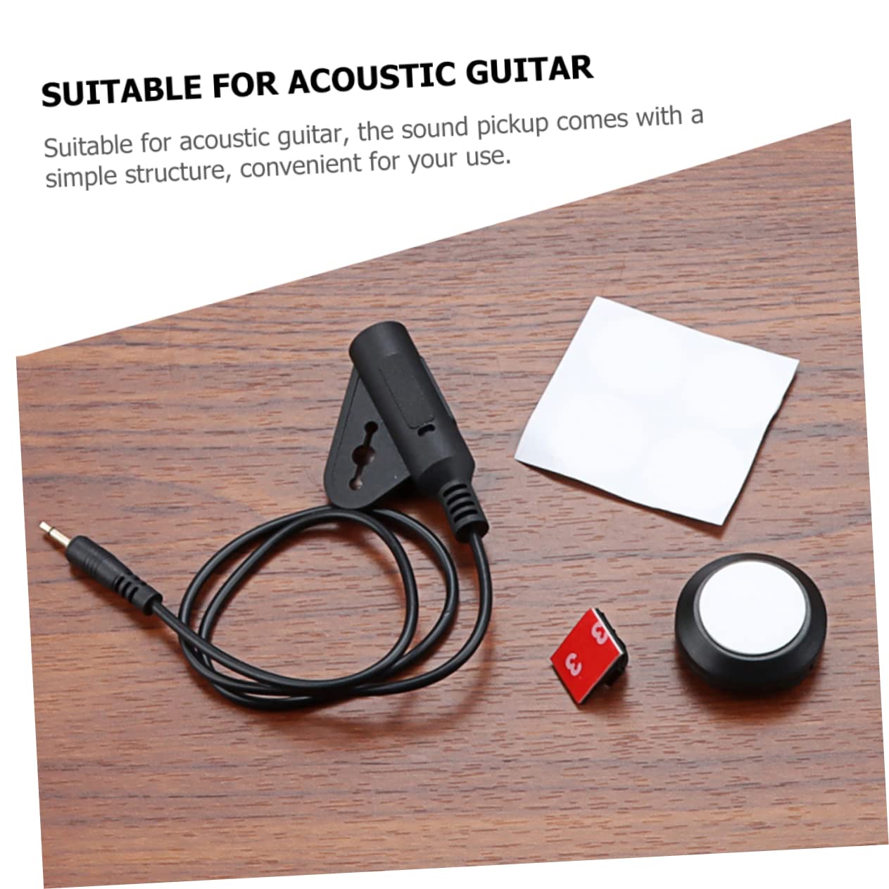 BESTonZON Akustikgitarre Tonabnehmer Gitarren-tonabnehmer für Akustikgitarren Pickups für Schalllochmontage Robuste Materialien Anschluss an Verstärker oder Aufnahmegeräte