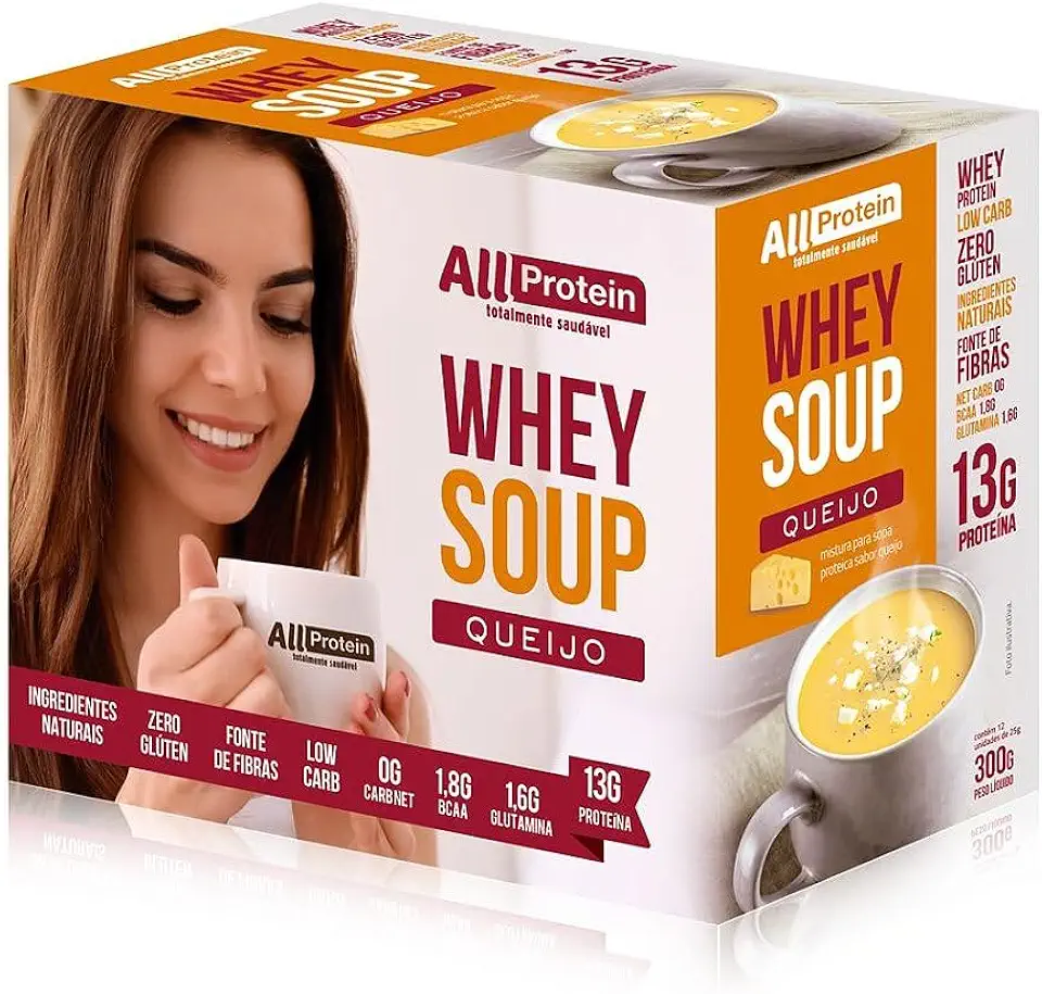 Caixa de Whey Soup (Sopa) 12 unidades de 25g - All Protein (Queijo)
