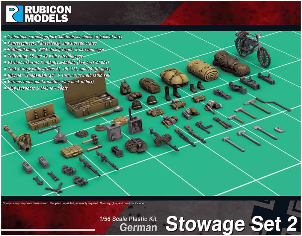 Rubicon 1/56 German Army Cargo Set 2 Plastic Model RB0118