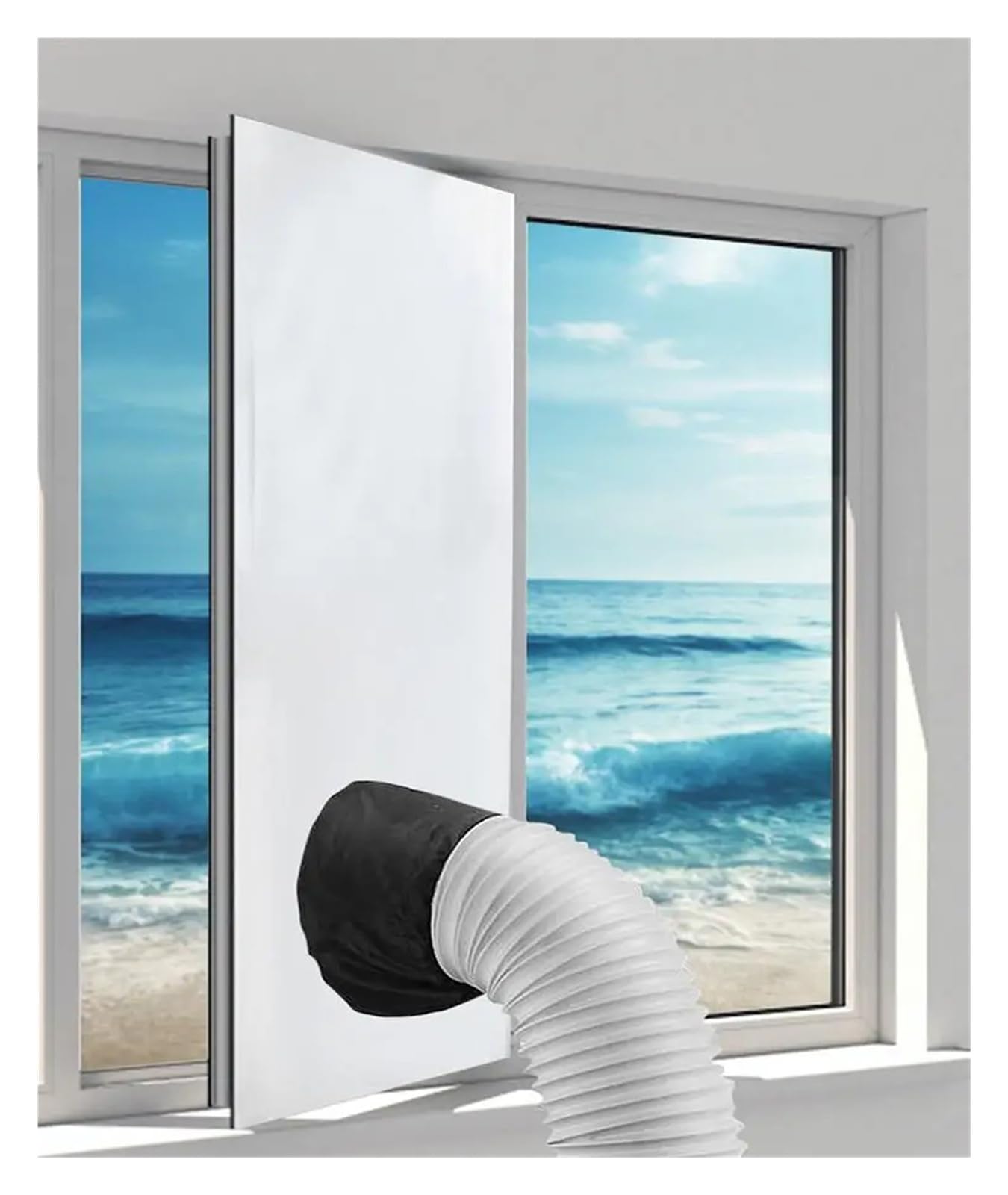 Guarnizione universale for finestra 2/3M for aria condizionata e asciugatrice con accoppiatore | Il kit di panni sigillanti con attacco regolabile è adatto for condizionatori portatili e asciugatrici.(3 meters)