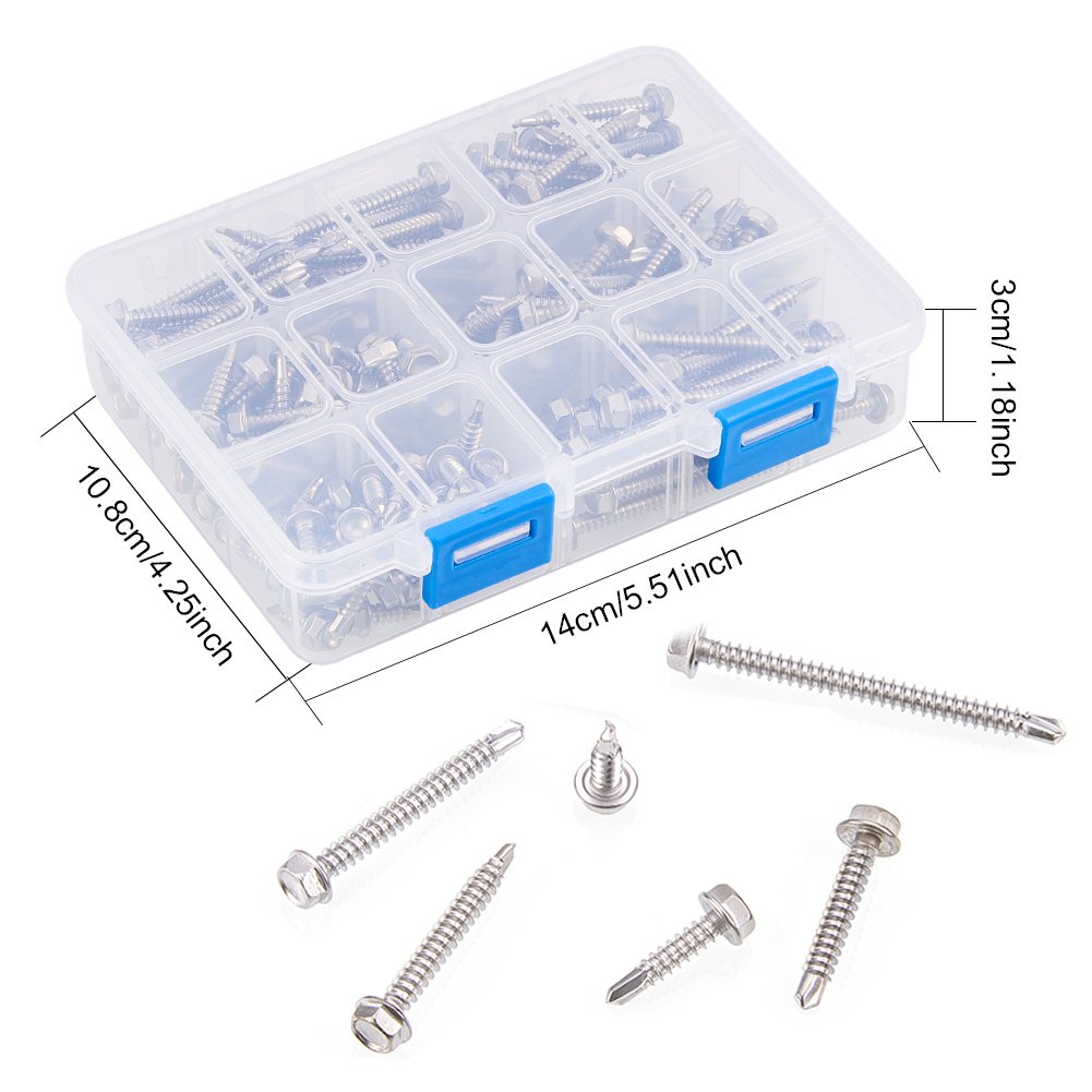 Viti Autoperforanti In Acciaio Inox M4.2x16mm - Testa Padella - Confezione 50 Pezzi