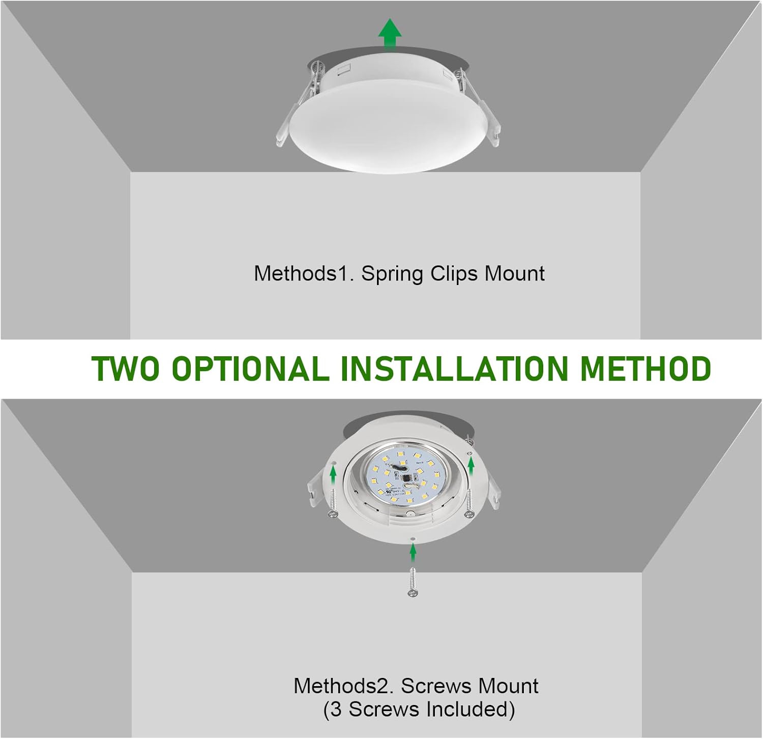 LED RV Recessed Ceiling Light 4.5Inch DC12V Cabinet Light Interior Lighting,LED Lights for Automobiles RV Camper Caravan Trailer Boat, Warm White (Pack of 6)