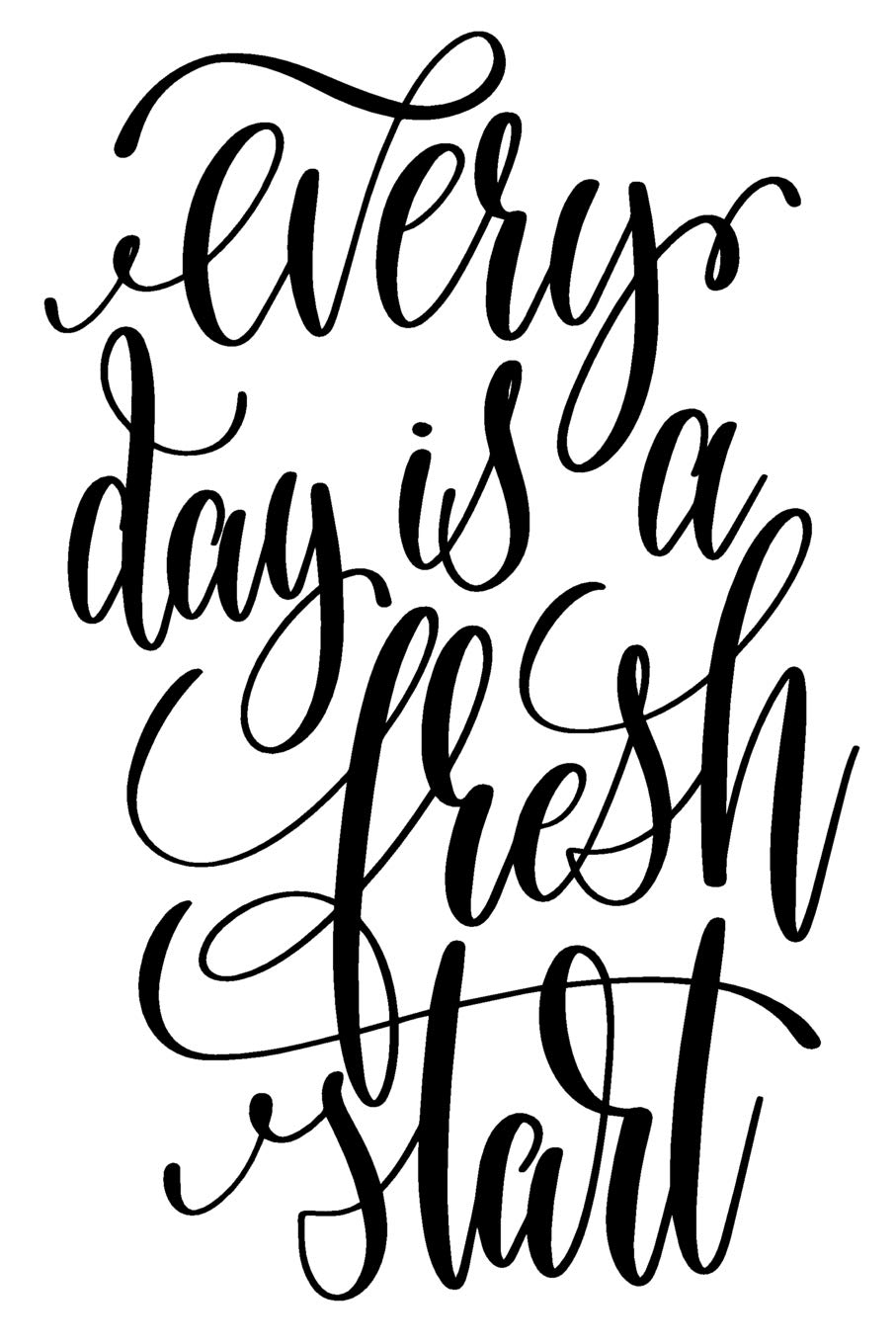 Every Day Is A Fresh Start: 6x9 College Ruled Line Paper 150 Pages
