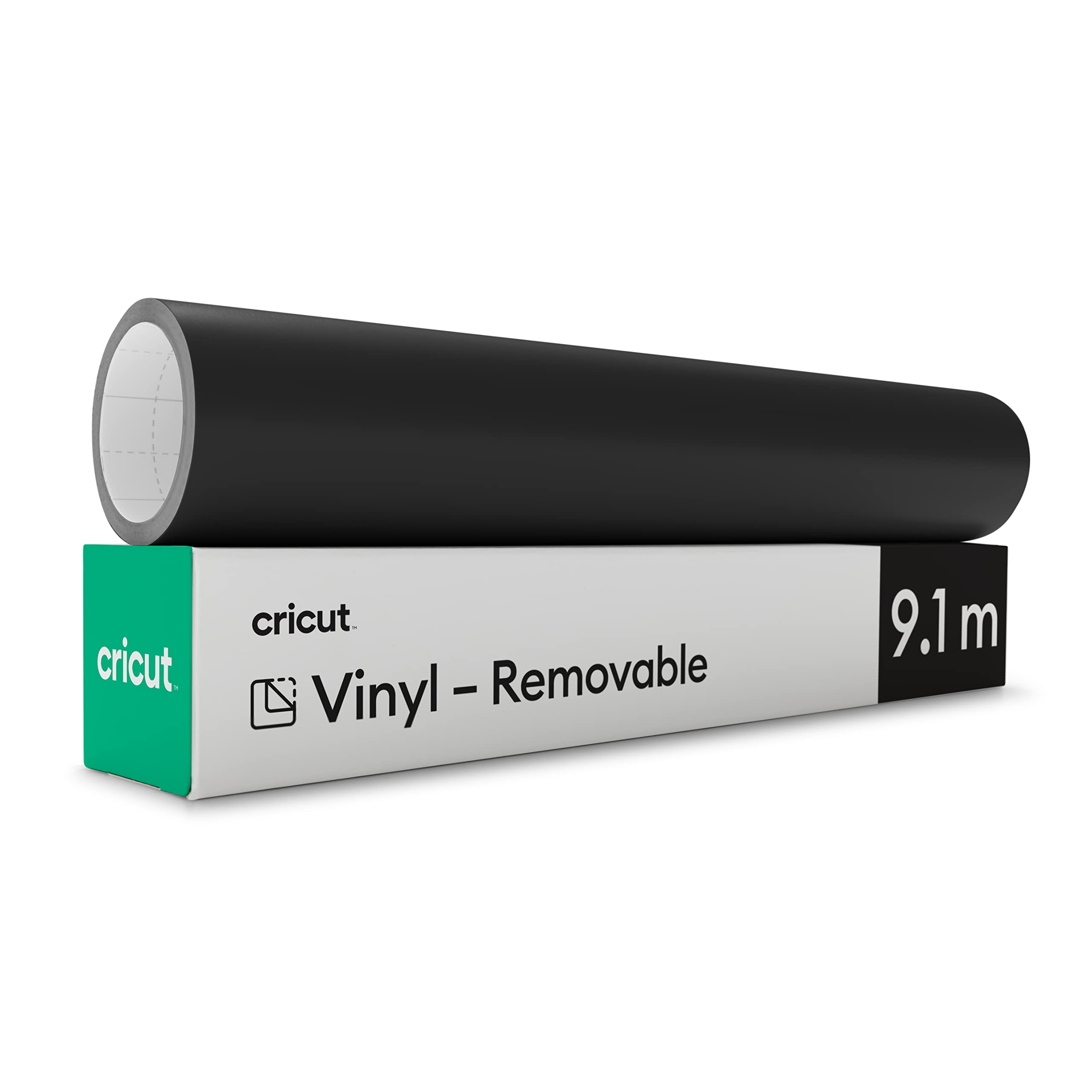 Cricut Premium Removable Vinyl (12" x 360"), No-Residue Easy Removal up to 2 Years, Perfect for Indoor-Outdoor DIY Projects & Removable Decals, Compatible Machines, Black