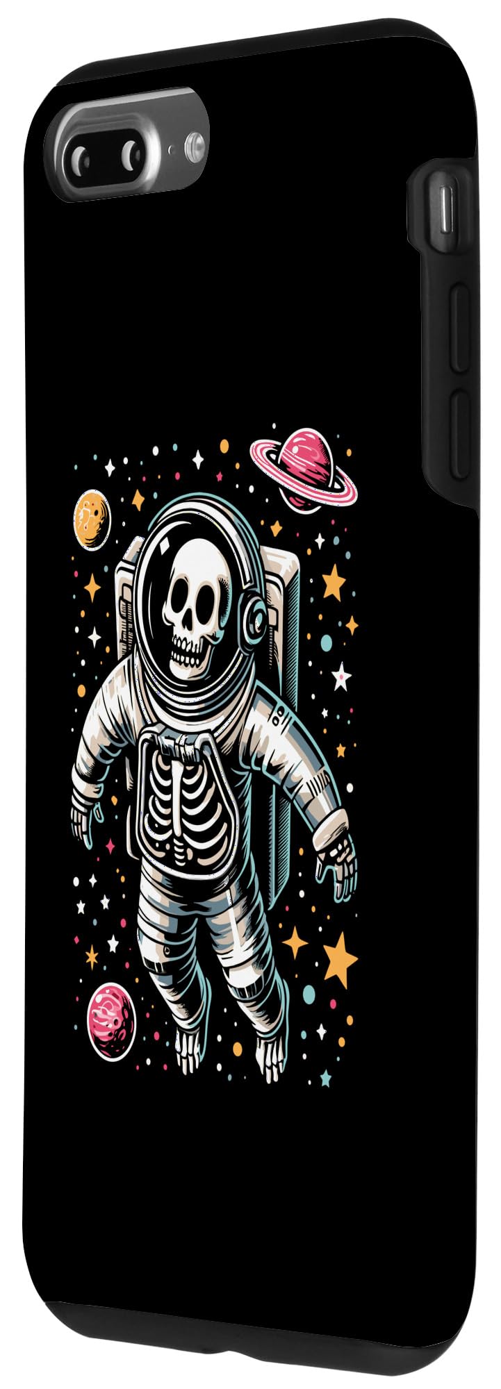 iPhone 7 Plus/8 Plus Skeleton Space Astronaut Saturn Funny Halloween Case - Image 2