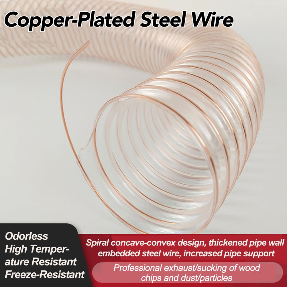 Conducto De Aire Industrial, Tubo De Poliuretano Transparente, Manguera Flexible De 1 M, Resistencia Excepcional, Diámetro Interior De 200 MM, Tubo Telescópico,Wall Thickness 2mm