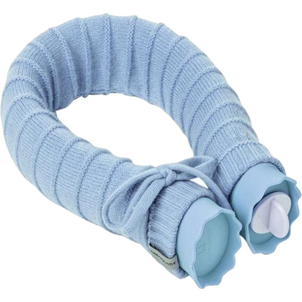 Bolsa de agua en forma de U con funda suave para calentar el cuello en casa