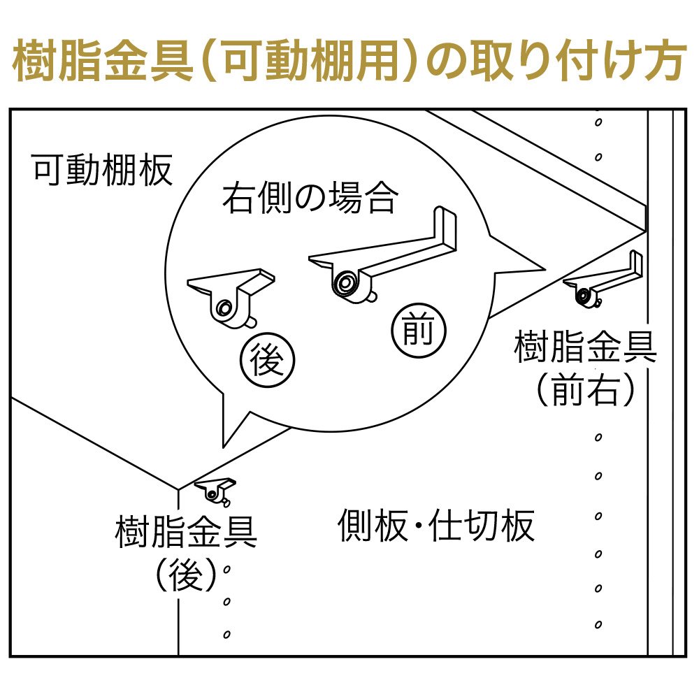 Amazon | 南海プライウッド 棚受け 樹脂金具 可動棚用 シェルホワイト 