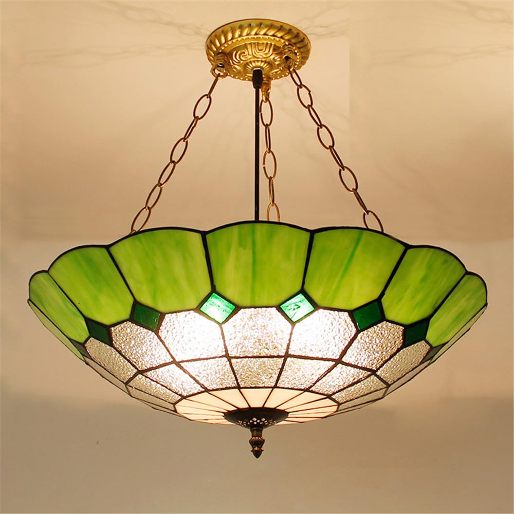 SXWNBIFH A Contemporary Color Glass Pendant Lamp LED American Retro Creativity Living Room Restaurant Bedroom Villa Hotel Cafe Bar Corridor Chandelier (Style 49 D50CM)