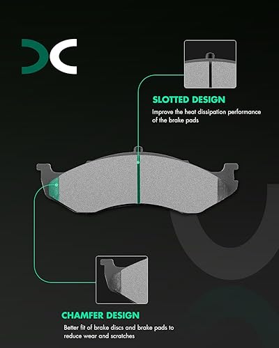 Miniatura 140 de SCITOO Kit de freno delantero Rotores de freno delantero y pastillas de freno de cerámica para 08-16 para Chrysler Town & Country, 08-16 para Dodge