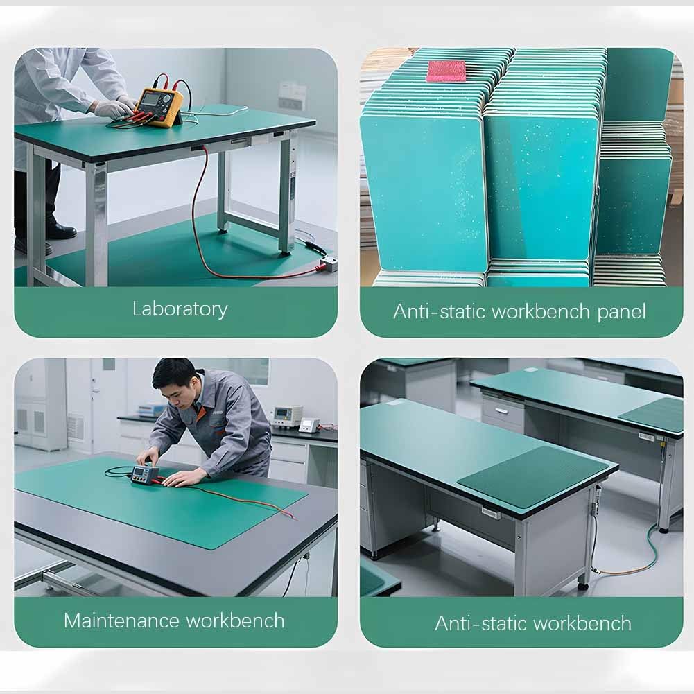 LXHELIVERY Tapete De Soldadura Grande - Tapete Antiestático Banco De Trabajo Tapete De Reparación De Goma Antideslizante Y Antiestático Proyectos De Electrónica Y Soldadura(1.2x10m/3.9x32.8ft)