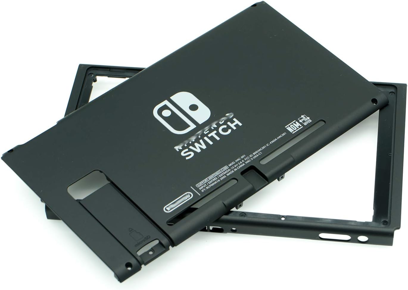 Black Rear Back Cover Replacement Housing Shell Case Bottom for Nintendo Switch Backplate (US Edition)