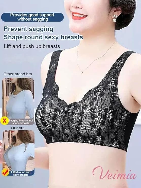 Image of Brachy Women's Non-Wired Front Open Maternity Nursing Feeding Bra for Women Post Pregnancy Easy to Breastfeed Maternity Bra