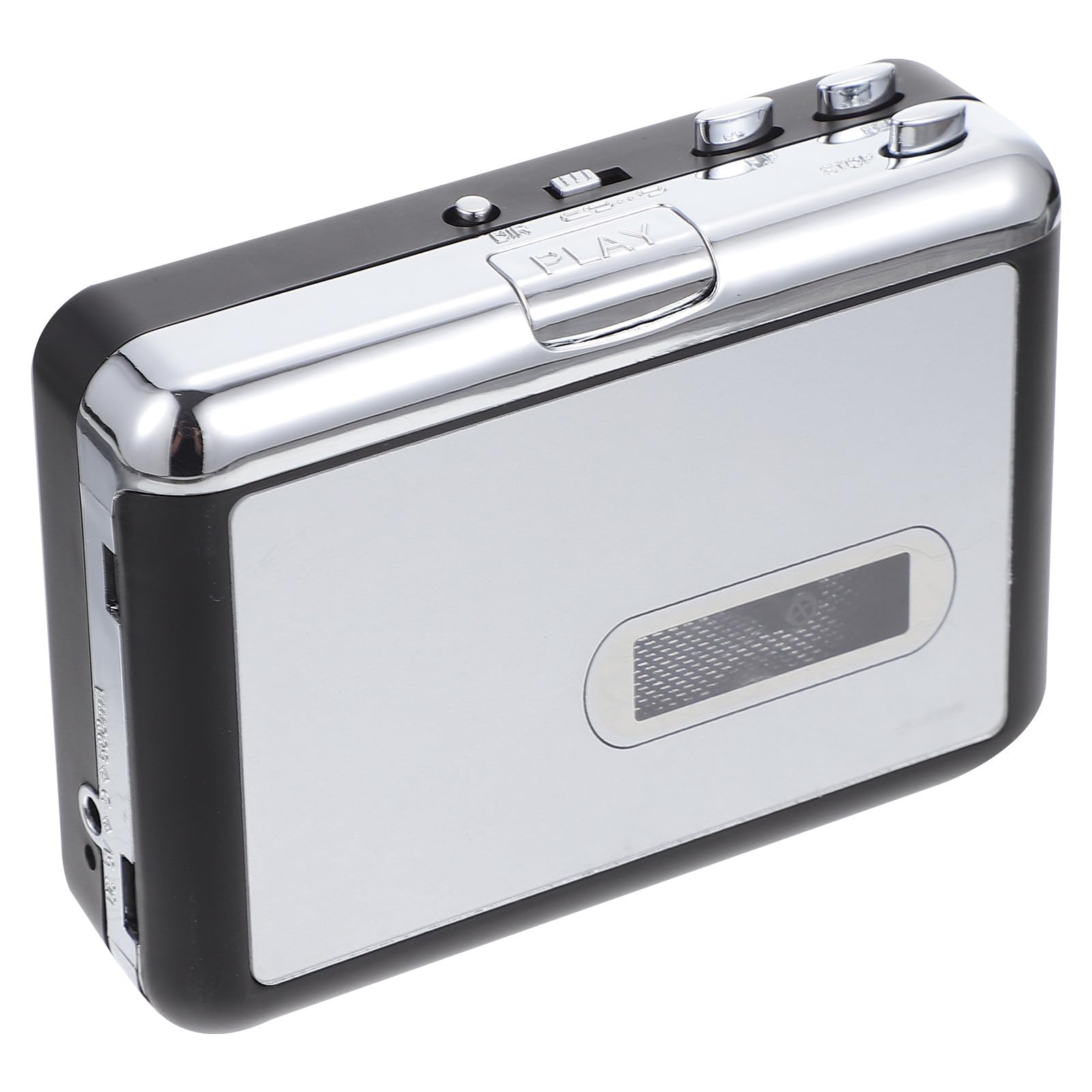 Convertitore da Cassetta USB Lettore Musicale Funzione Music Player e Plastico Argento senza Necessità di Installare Software, Alimentato da 2 Batterie Aa