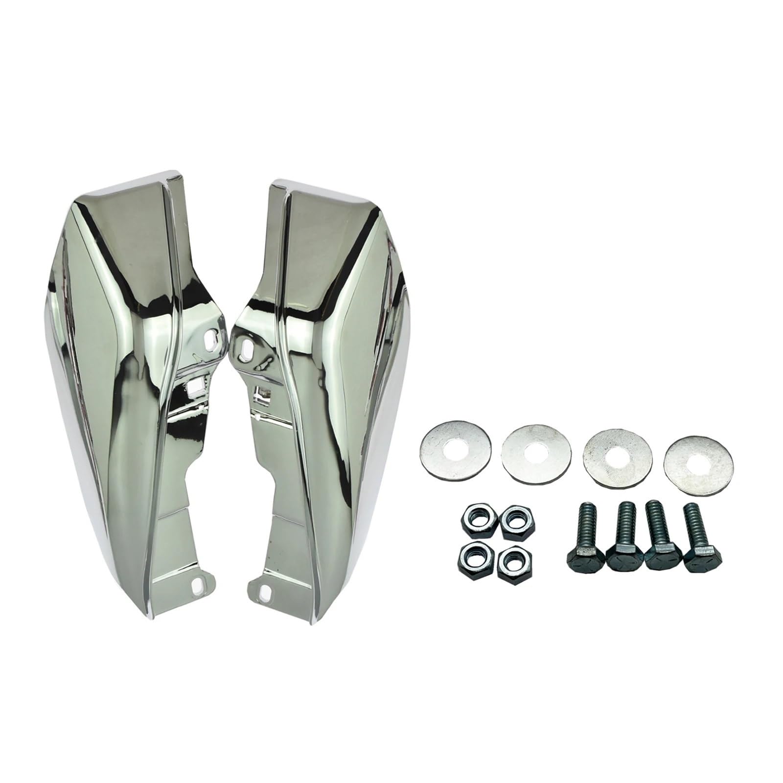 Przednia szyba motocyklowa Pasuje do motocykla Harley Touring Electra Street Glide CVO Ultra Road King 2009-2016 Osłona termiczna i deflektor powietrza(Chrome)