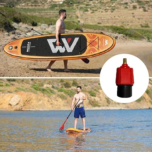Miniatura 9 de PeSandy Adaptador de bomba de SUP inflable, adaptador de bomba de tabla de remo, adaptador multifunción de válvula SUP con 4 boquillas de válvula de