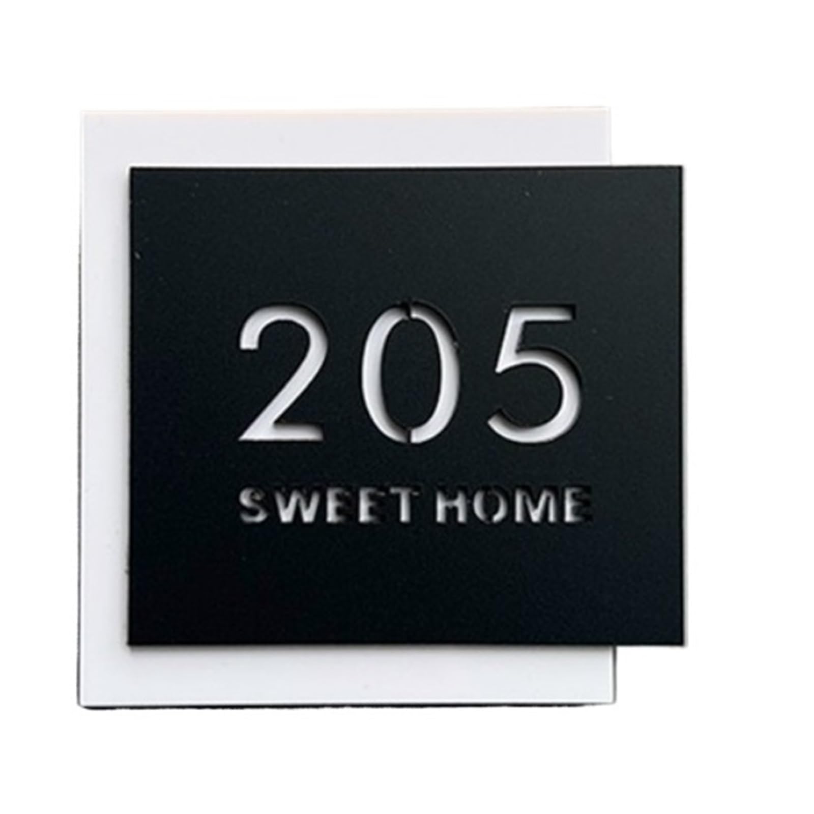 Placa Acrílica Moderna for Puerta, De Oficina, Tienda, Señalización, Número Casa, Nombre Familia, Dirección, Letras, Título, 1 Ud(3,20cmx20cm)