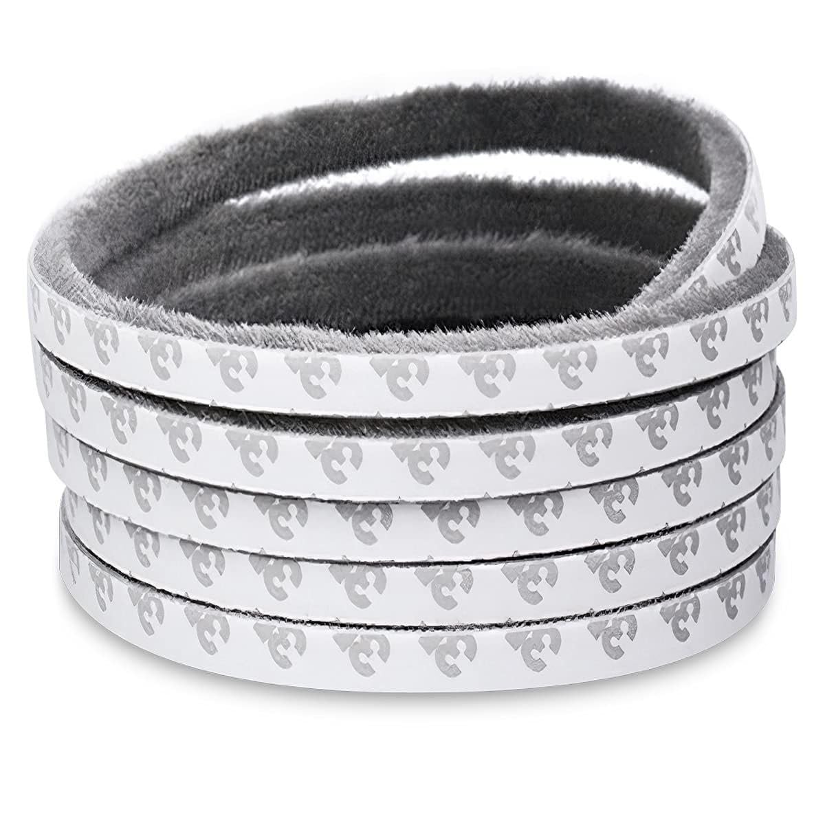 ZUGAD Door Gap Sliding Window High Viscosity Sealing Strip (0.4"x0.4"x32.8FT), Shock Absorbing Buffer Sound and Noise Reduction, Weatherproof Sealing Strip (Grey)