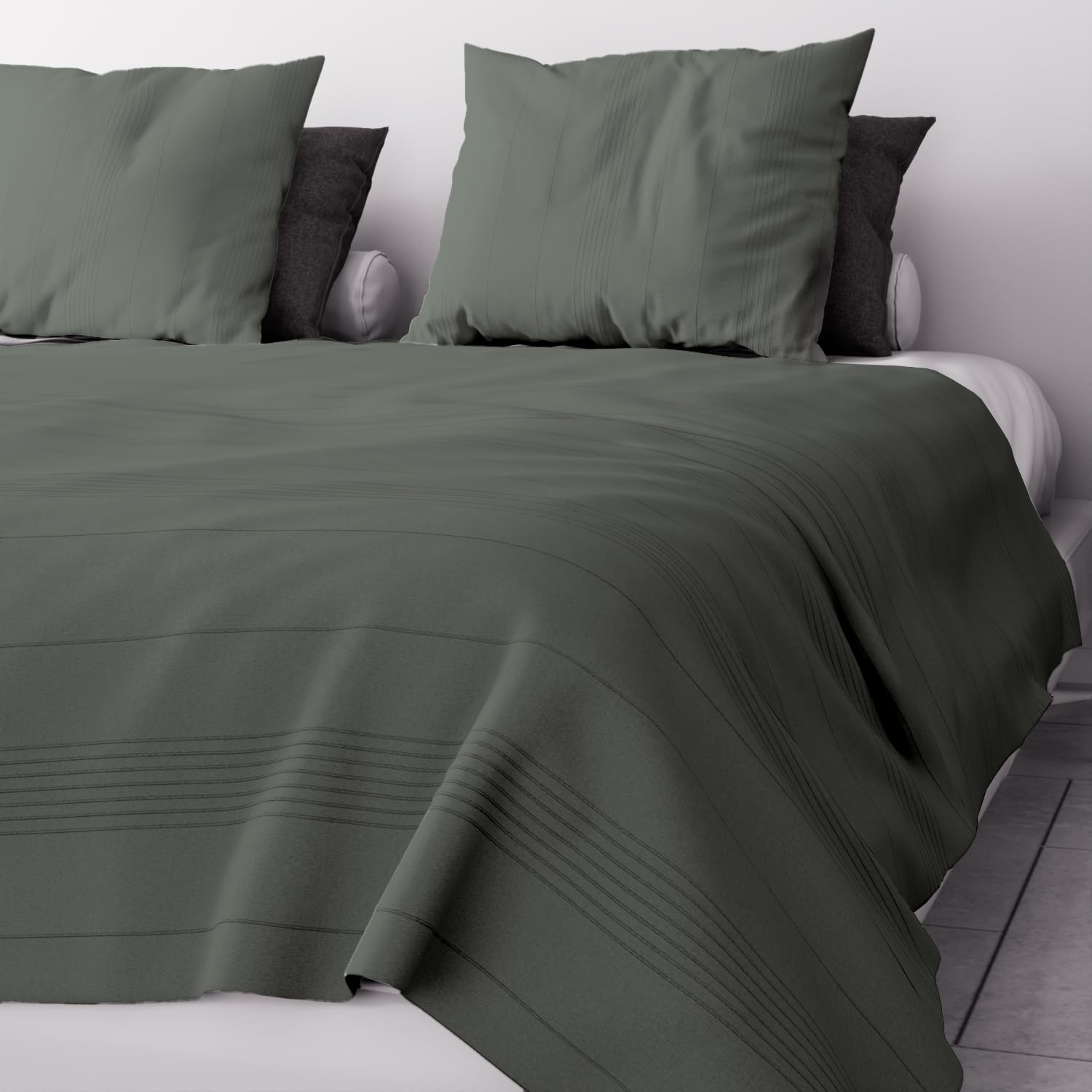 Soleil d'ocre Adele, Cubrecamas o Colcha de sofá de algodón, 220 x 240 cm, Caqui