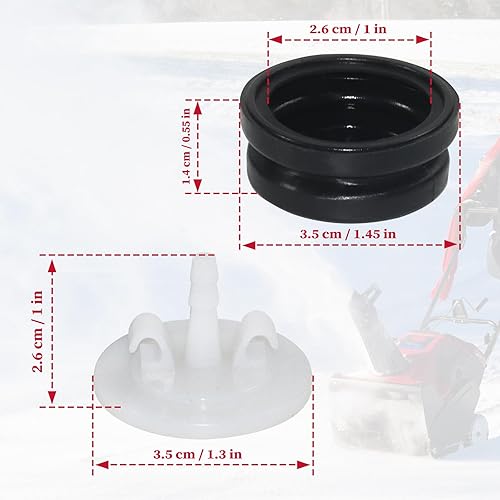 Miniatura 6 de Paquete de 2 bombillas de cebador 66-7460 con Toro 44-2750, filtro de combustible 298090s 801254 bujía que reemplaza a Toro 44-3100, 667460 para