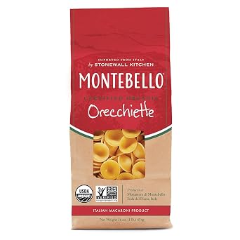 Montebello, Organic Orecchiette Premium Italian Pasta, 16 oz.