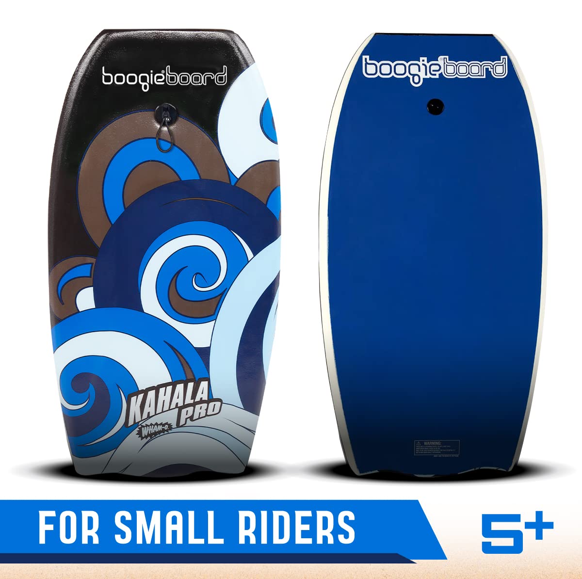 BoogieBoard Kahala Pro - Tabla de bodyboard de 36 pulgadas | Núcleo de Phuszion duradero y ligero con parte superior lisa y parte inferior lisa de polietileno de alta densidad, cola creciente, correa