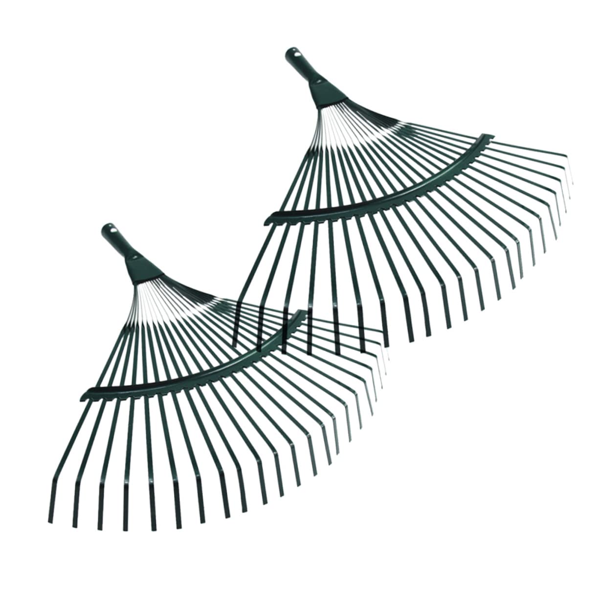 POPETPOP Râteau à Feuilles de Jardin Outil Pratique pour Nettoyage Extérieur et Ferme Manche en Bois 2 Pièces Couleur Aléatoire 22 Dents en Acier à Haute Teneur en Carbone