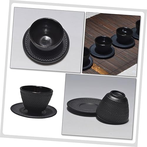 Miniatura 6 de Juego de 4 vasos de té de hierro, tazas de té vintage, copas de vino de metal, taza de café de viaje, tazas de latte, juego de té de hierro japonés,