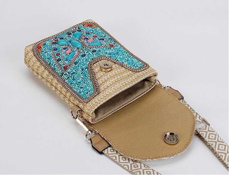 Straw Woven Small Crossbody Bags for Women Designer Gypsy Cell Phone Bag Boho Shoulder Wallet Purse4