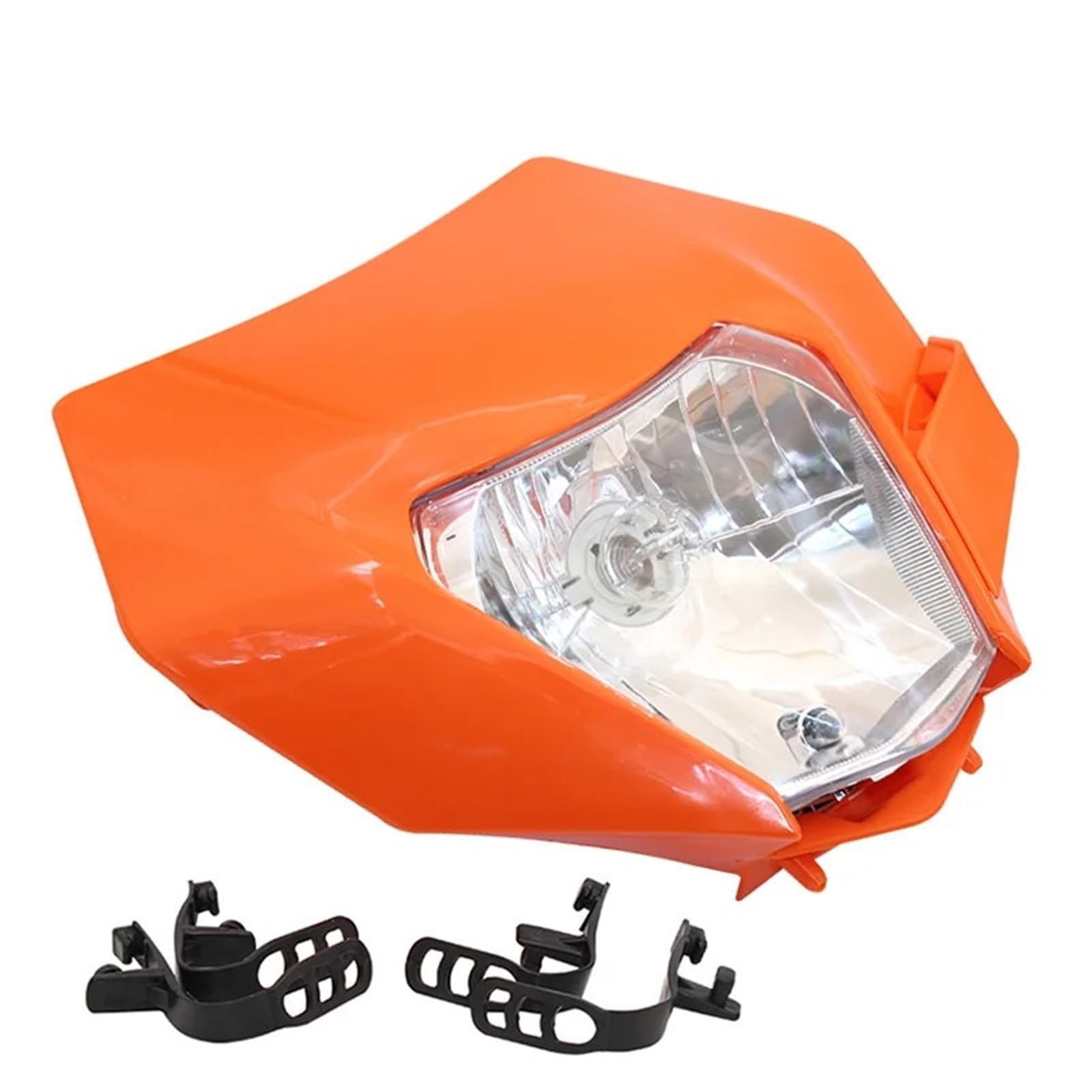 led motocyklowe Płytka reflektora motocyklowego Halogeny pasujące do K&TM EXC SX XC XCF XCW 125-500 2012-2016 Przedni reflektor motocykla terenowego(Orange)