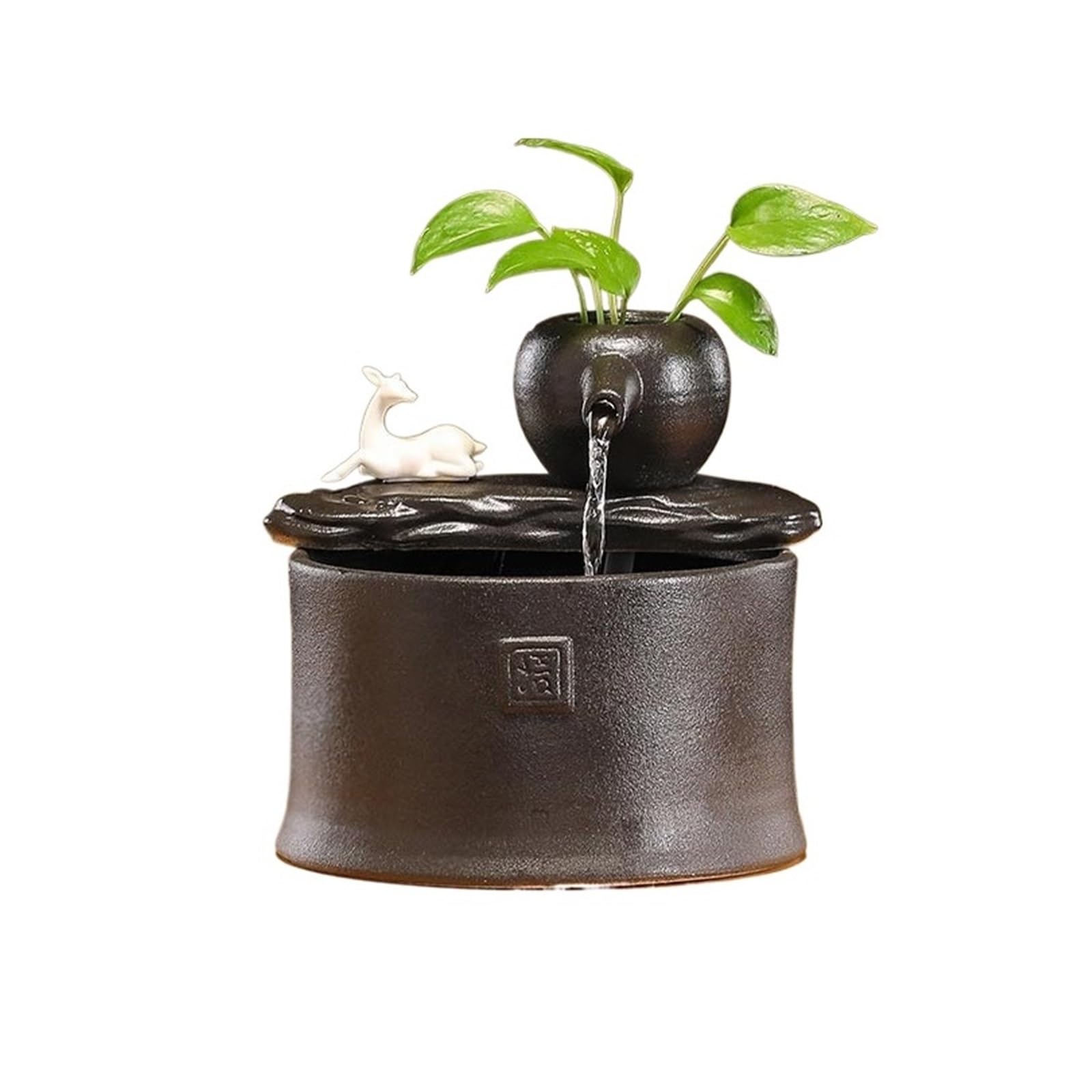 Pequeña fuente de agua para escritorio adorno para oficina interior