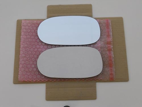 Verificar tamaño – Más de una opción disponible – Cristal de espejo de repuesto con adhesivo de tamaño completo para Chevrolet Corvette C6 2005-2013