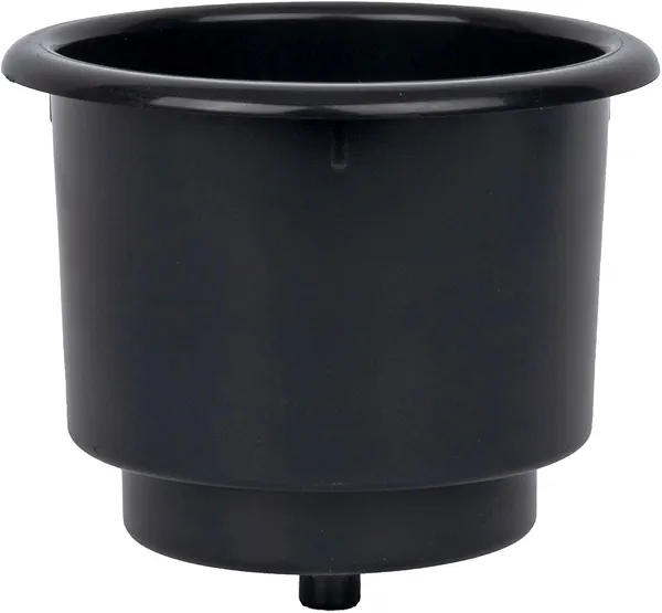 T-H Marine Universal Boat Cup Holder – Plastic Beverage Holder for Cans, Bottles & Cups – Mounts to Boats, ATVs, Coolers & More – LCH-1-DP – Black