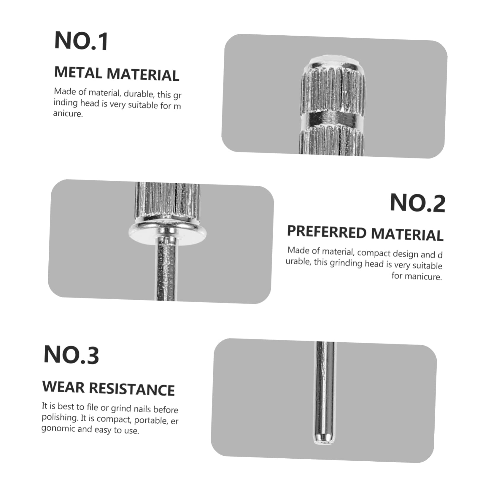 60pezzi Punte Per Trapano Unghie Accessori Per Manicure Professionale Teste Per Levigatura e Lucidatura Compatibile Con Strumenti Di Bellezza e Spa