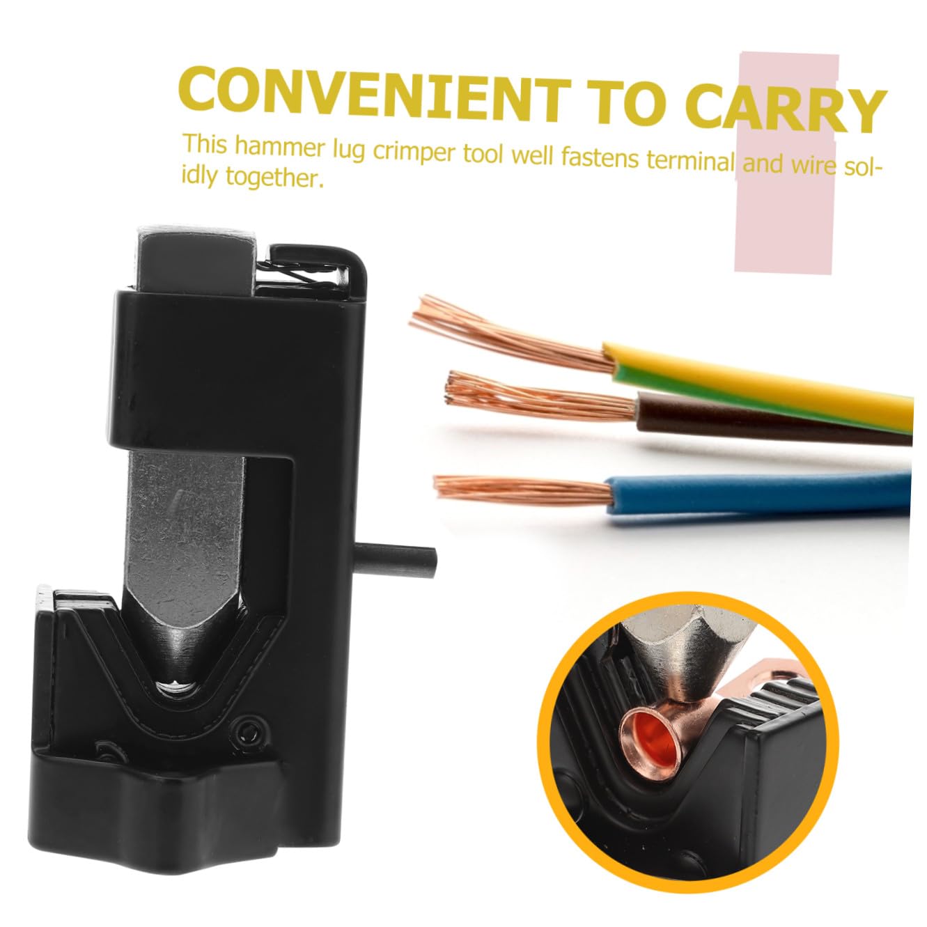 Yardenfun Juego de Herramientas de Crimpado para Terminales Eléctricos Crimpadora de Terminales de Batería y Cables de Anillo 1/0 Resistente Corrosión para Proyectos Marinos y Automoción