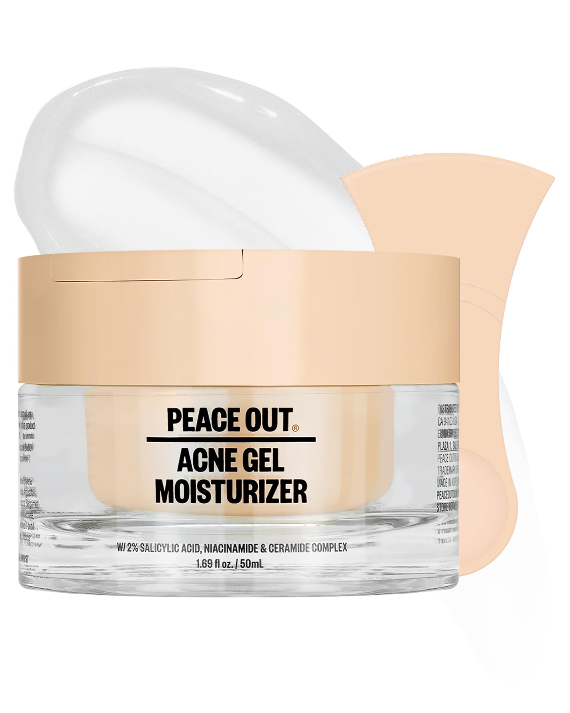 PEACE OUT Acne Gel Face Moisturizer with Salicylic Acid & Ceramides