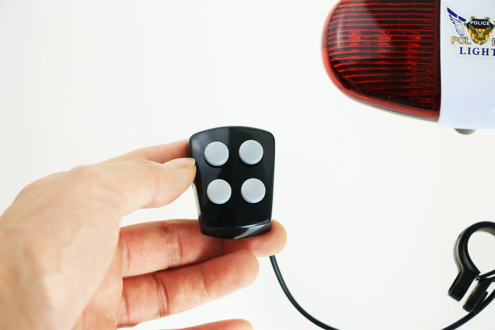 Kit Luce E Suono Da Polizia Per Bicicletta - 2 Pezzi Con 6 LED E 4 Suoni Di Tromba