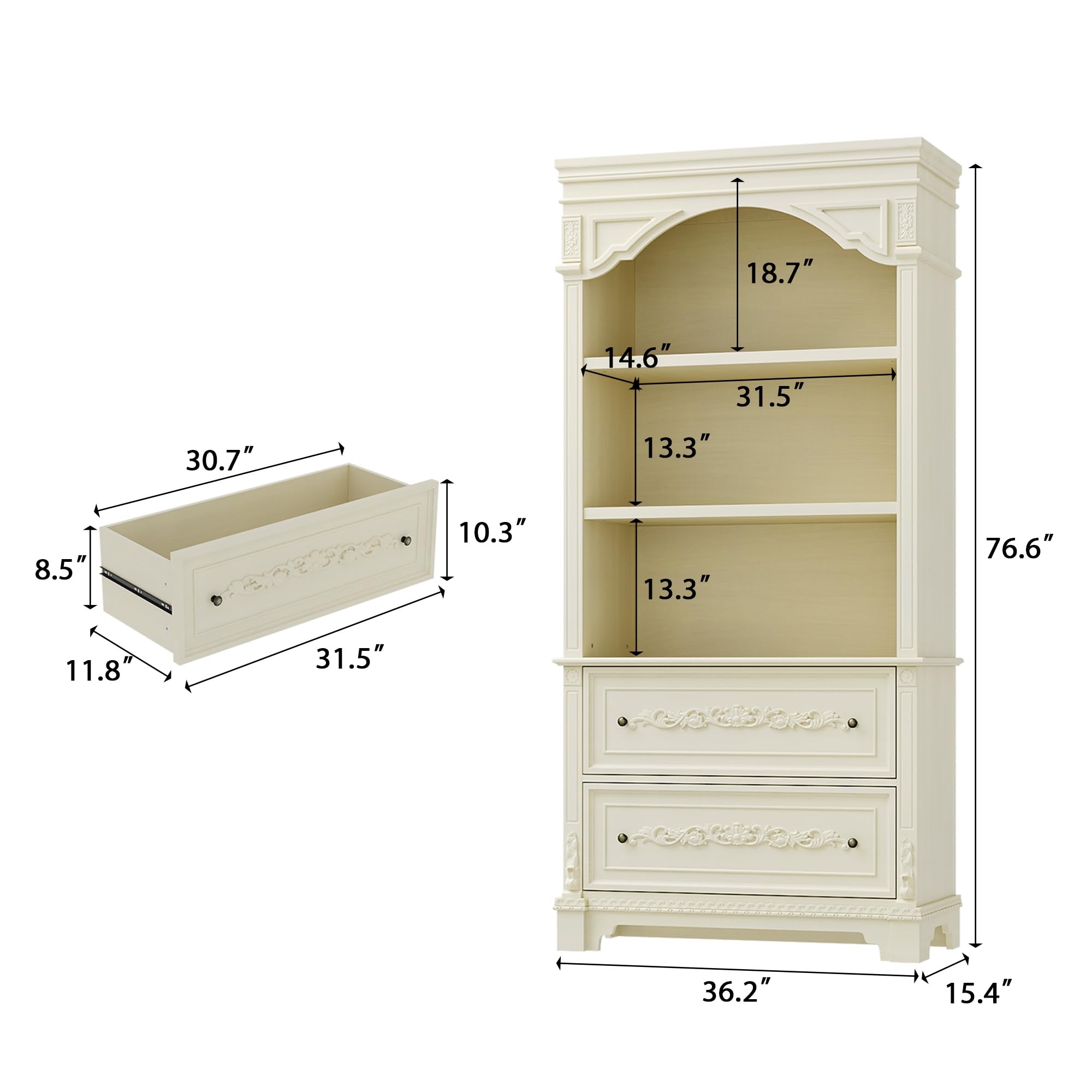 Amazon.com: Lovinouse Vintage Book Shelf, 76.6