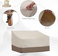Vista 6 de HERA'S PALACE Funda impermeable para banco de exteriores, funda de sofá resistente 600D, resistente al viento y anti-UV, fundas para muebles