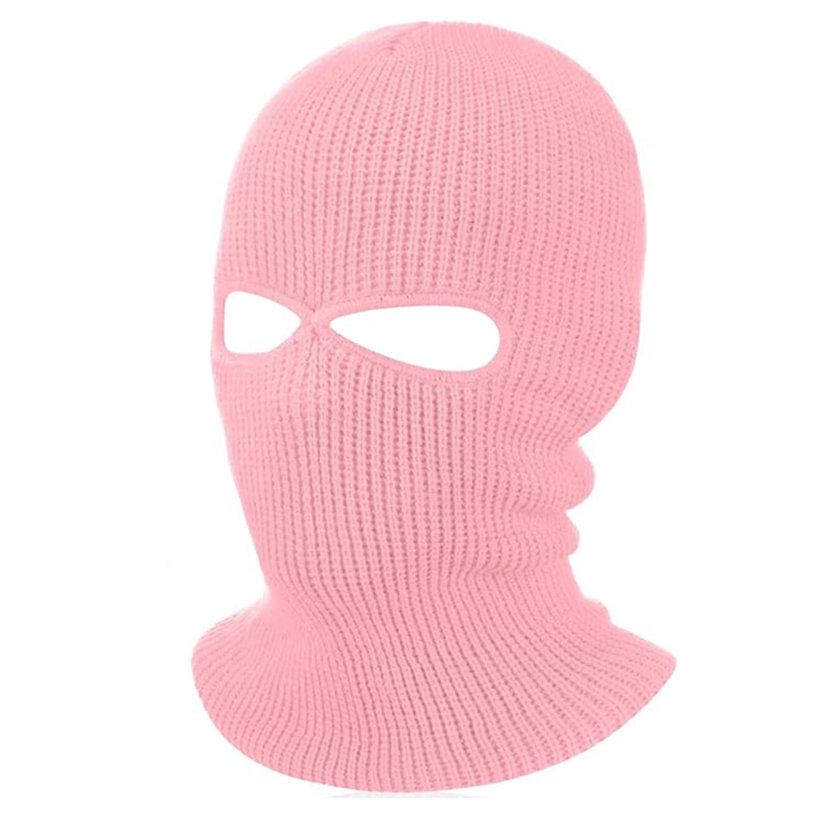 2 PCS Pink Balaclava, Full Face Ski Mask Thermal Ski Mask with 2 Holes for Unisex Men & Women