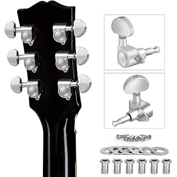 Guitar Tuner Electric And Acoustic - Amazon Com Lotmusic Guitar Tuning Pegs Tuners Machine 18 1 3l3r Tuner Keys Heads Closed Chrome For Luthier Diy Repair Shape A Musical Instruments