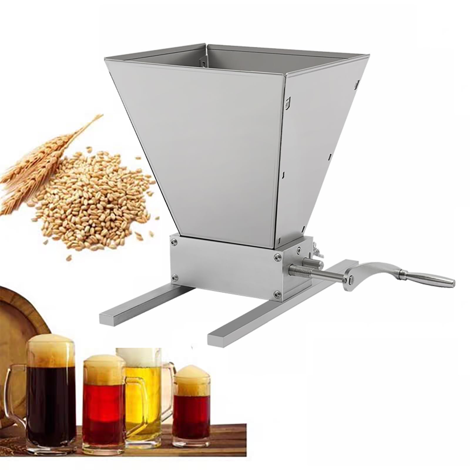 Mulino a mano a 2 rulli, Mill per cereali rettificatrice regolabile per la produzione di birra domestica