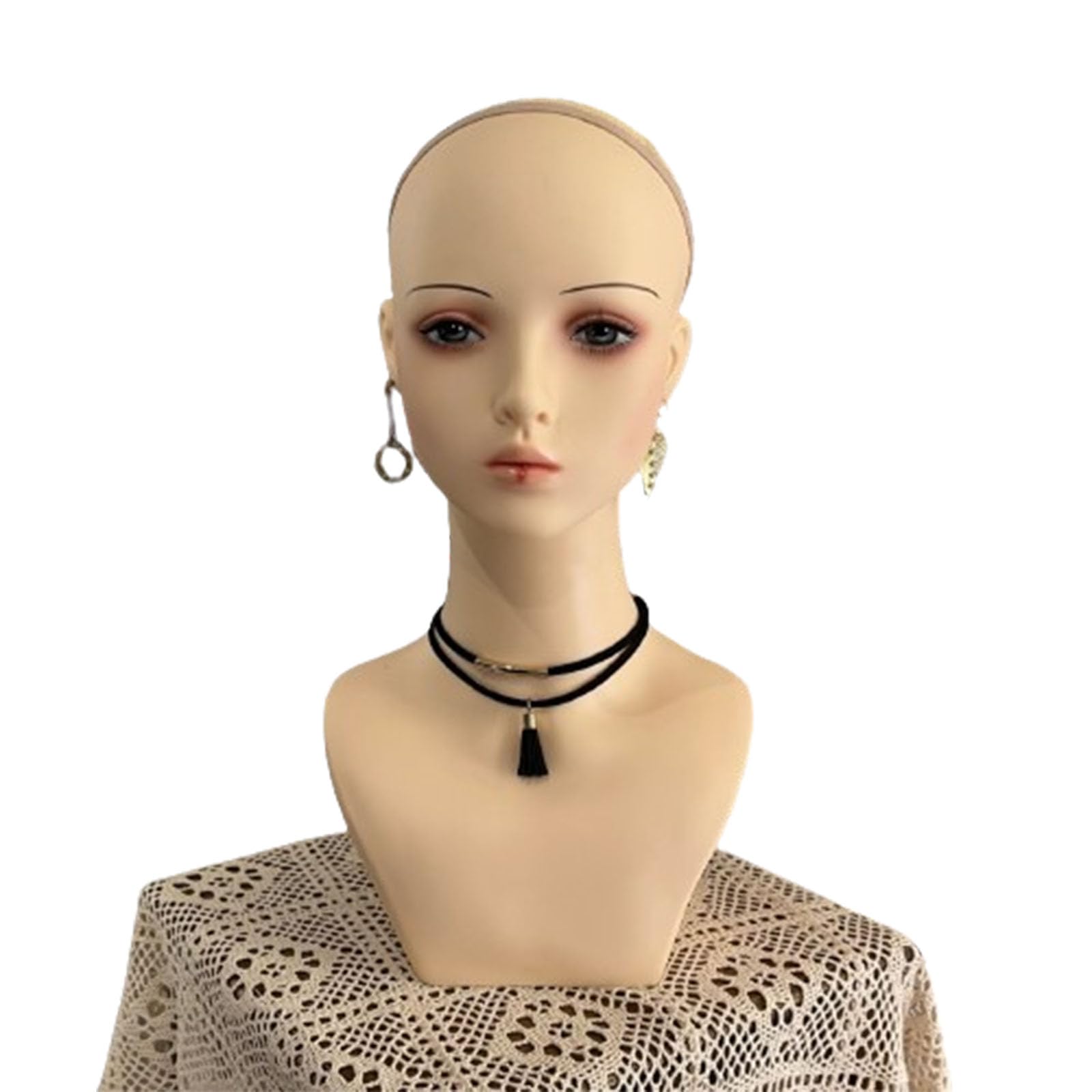 Cadre de tête de modèle féminin porte-chapeau et support de bijoux