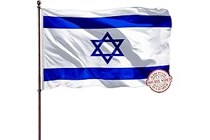 Double Sided Israel Flag Banner Outdoor 4x6 Heavy Duty Polyester Vivid Colors-...