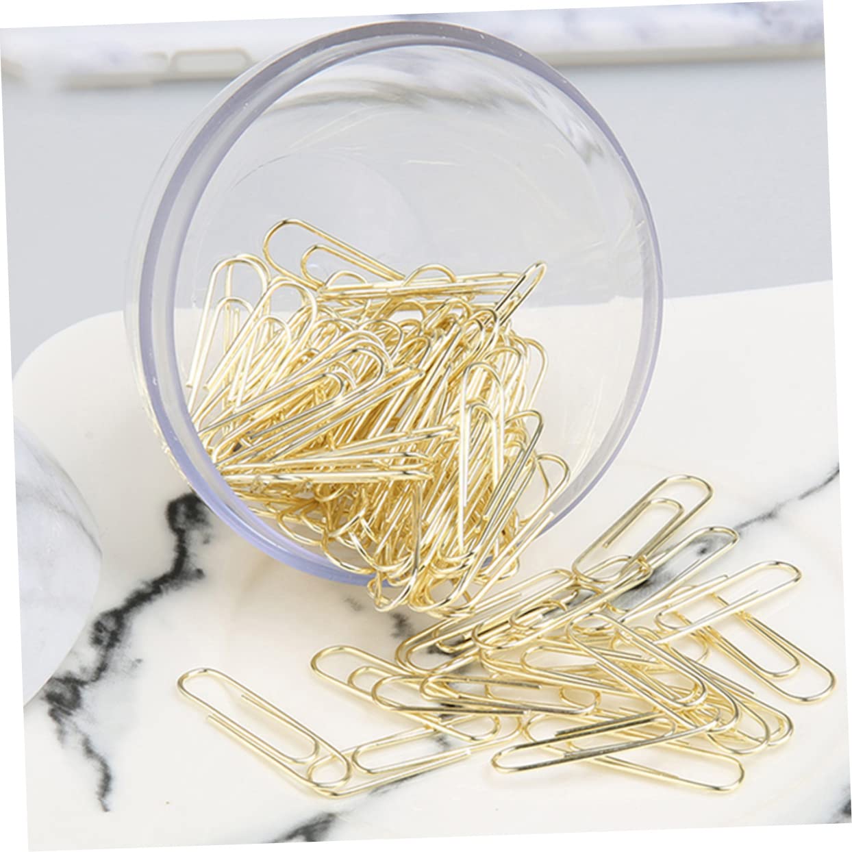Tofficu 3 Sätze Büroklammer Goldene Scheine Clips Stationäre Lieferungen Clip Zum Organisieren Von Dokumenten Befestigungselemente Papier Goldener Hefter Nachfüllung Metall 100 Stück * 3