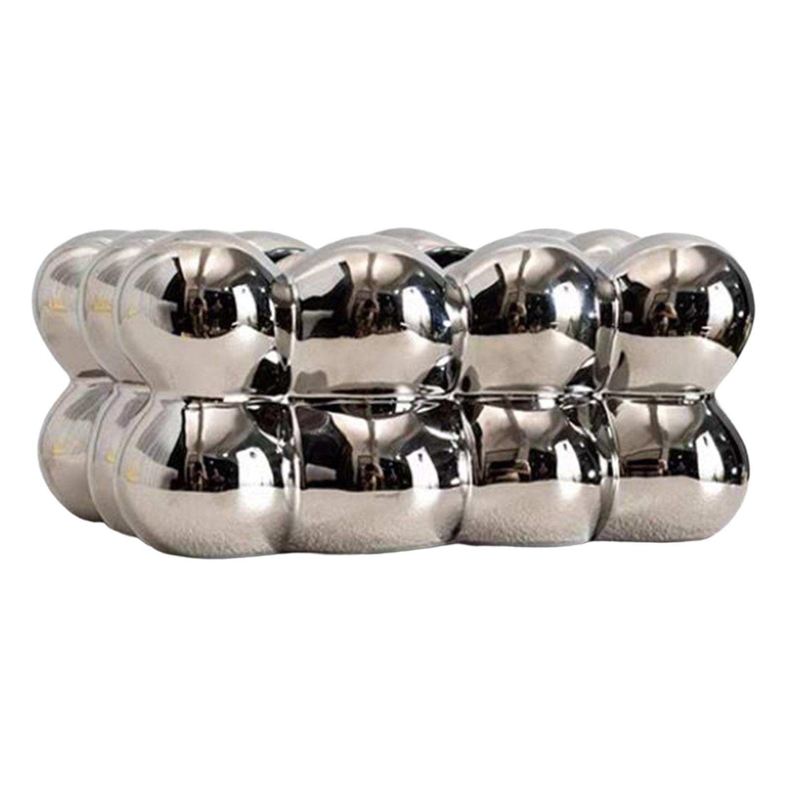 F Fityle Boîte à mouchoirs en céramique Couverture Table Serviette Organisateur Porte-mouchoirs pour Bureau de Bureau, Argent