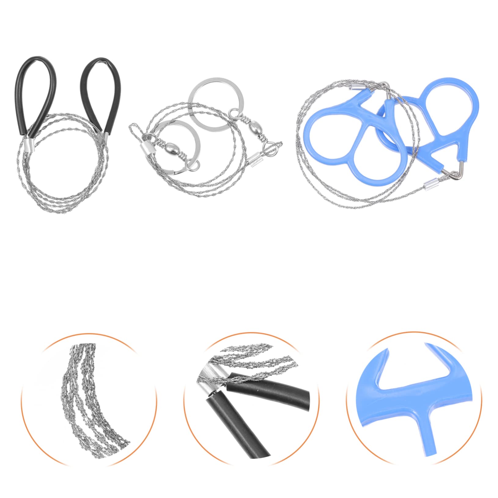 Anneome Piece Stainless Steel Wire Saws Emergency Wire Cutters Compact for Camping Gear Safe for Outdoor Emergencies